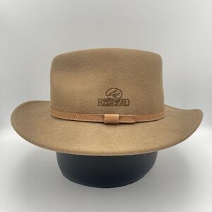 Vintage Redhead 100% Wool Fedora Hiking Hunting Water Repellant Hat Medium USA